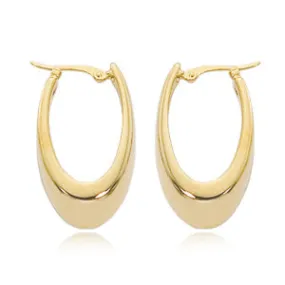 14 Karat Yellow Gold Medium Visor Earrings