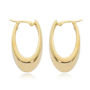 14 Karat Yellow Gold Medium Visor Earrings