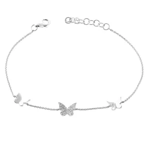 14K GOLD DIAMOND BELINDA BUTTERFLY BRACELET