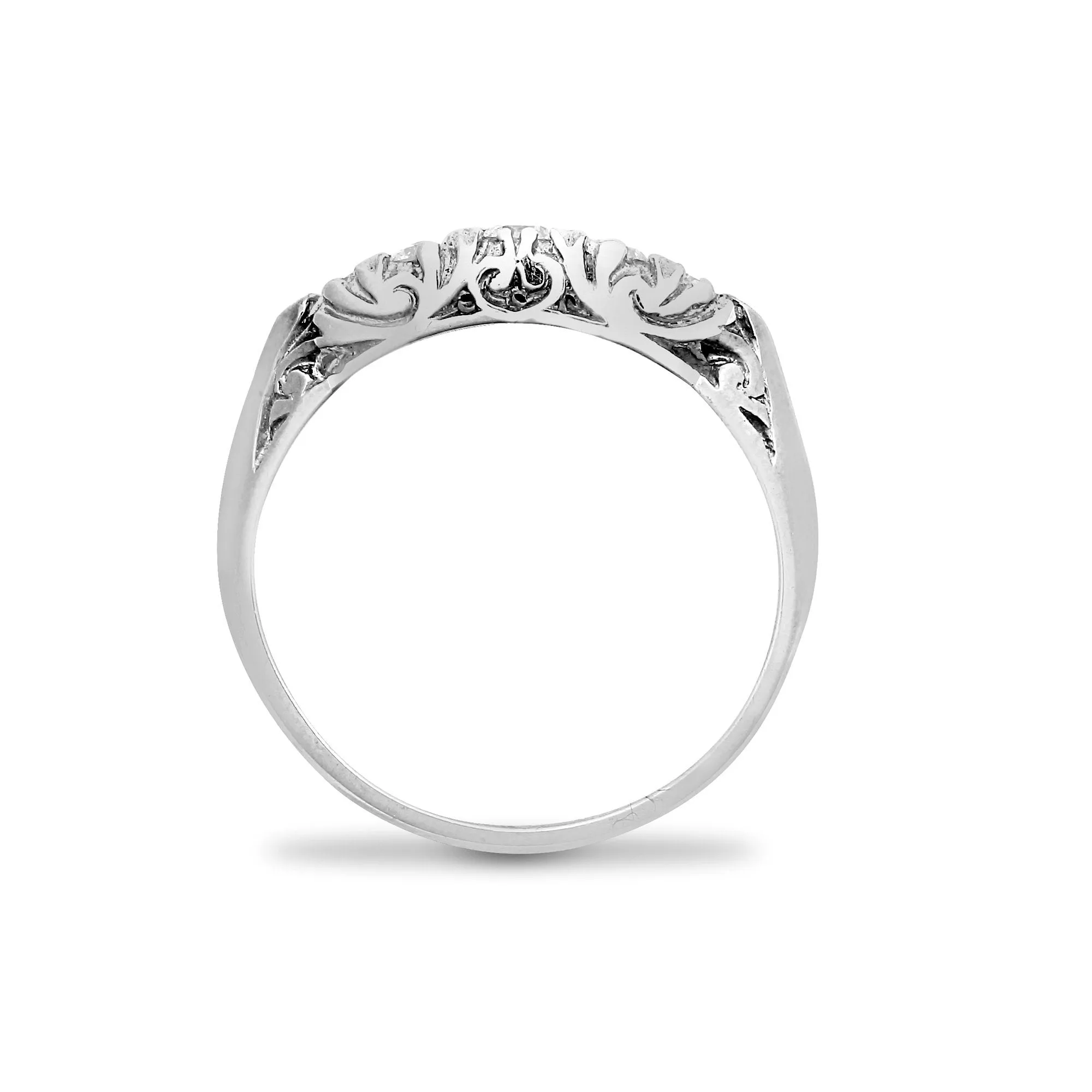 9ct White Gold 5 Stone Diamond Ring