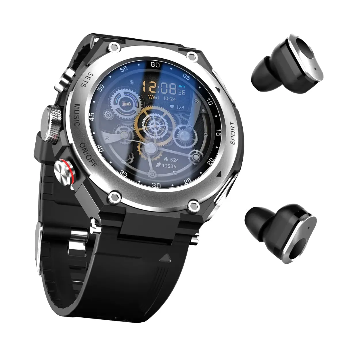 Advanced Smart Watch with built-in Earbuds