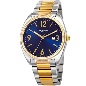 Akribos Xxiv Blue Dial Two-tone Men's Watch AK957TTG