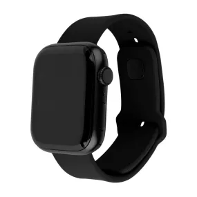 Apple Watch (38 / 40 / SE / 41mm) Fixed Sporty Silikone Rem Sæt - Sort