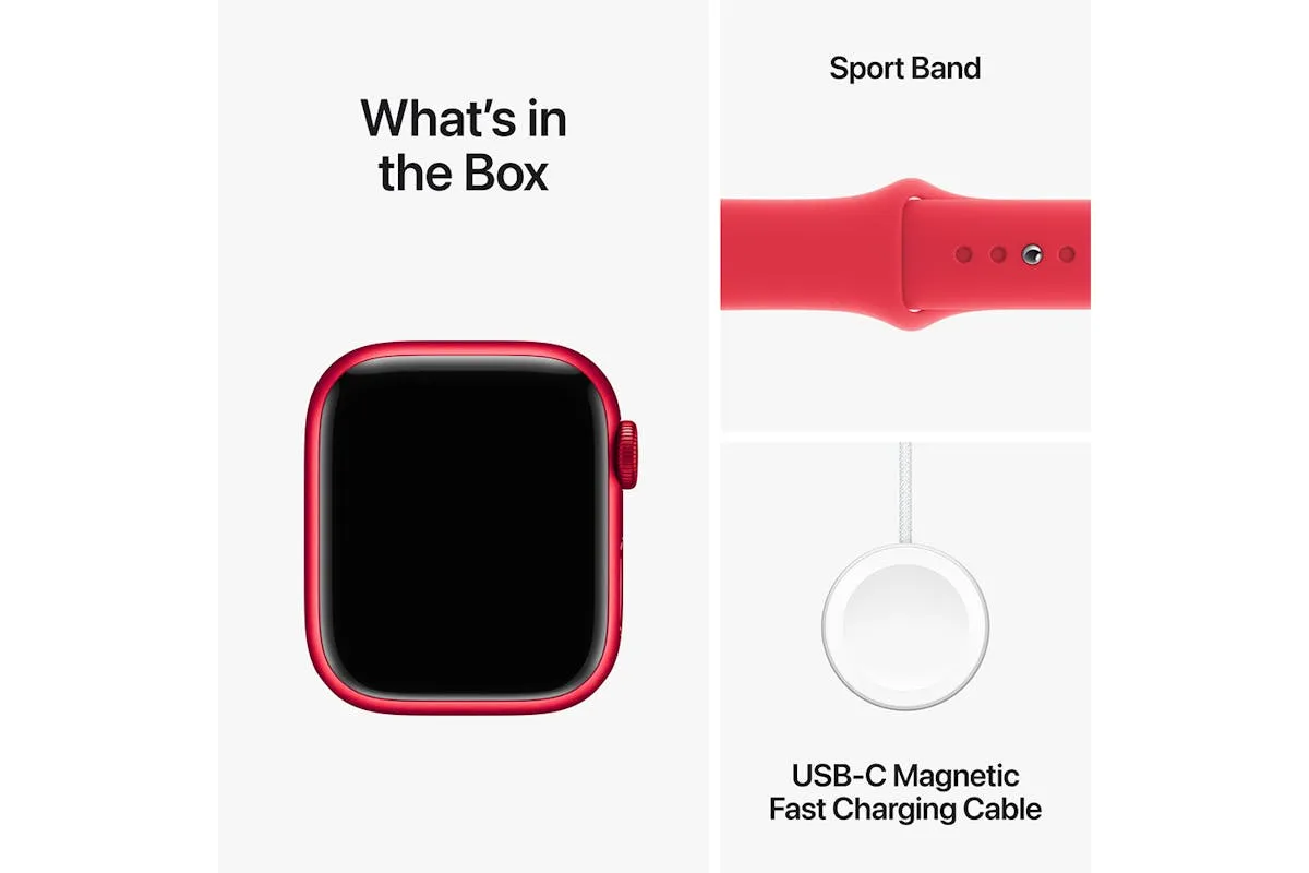 Apple Watch Series 9  | 41mm | Red Aluminium Red Sport Band S/M