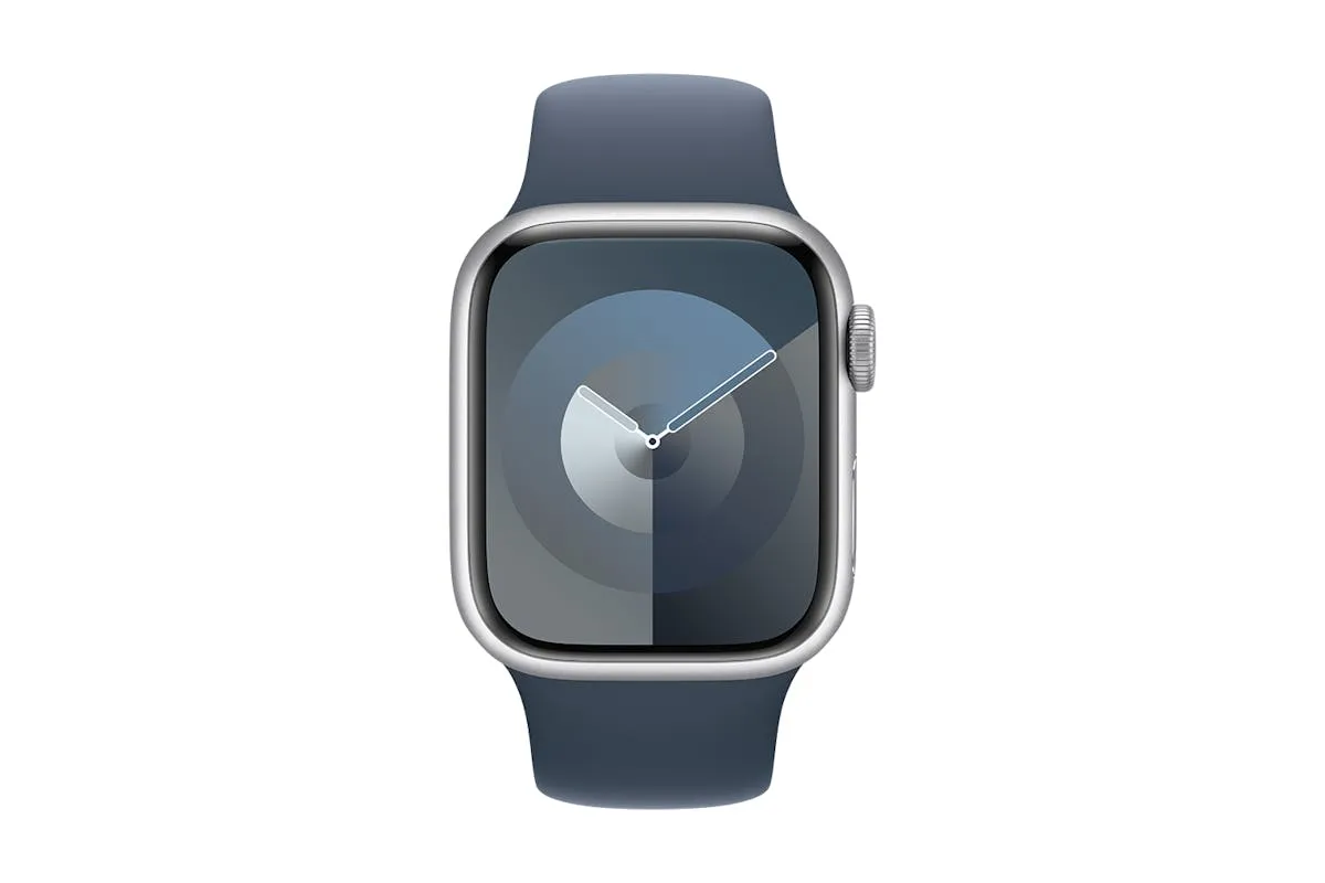 Apple Watch Series 9  | 41mm | Silver Aluminium Storm Blue Sport Band M/L