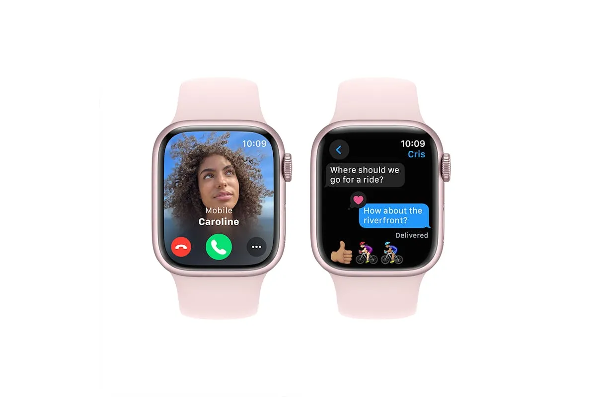 Apple Watch Series 9  | 45mm | Pink Aluminium Pink Sport Band M/L