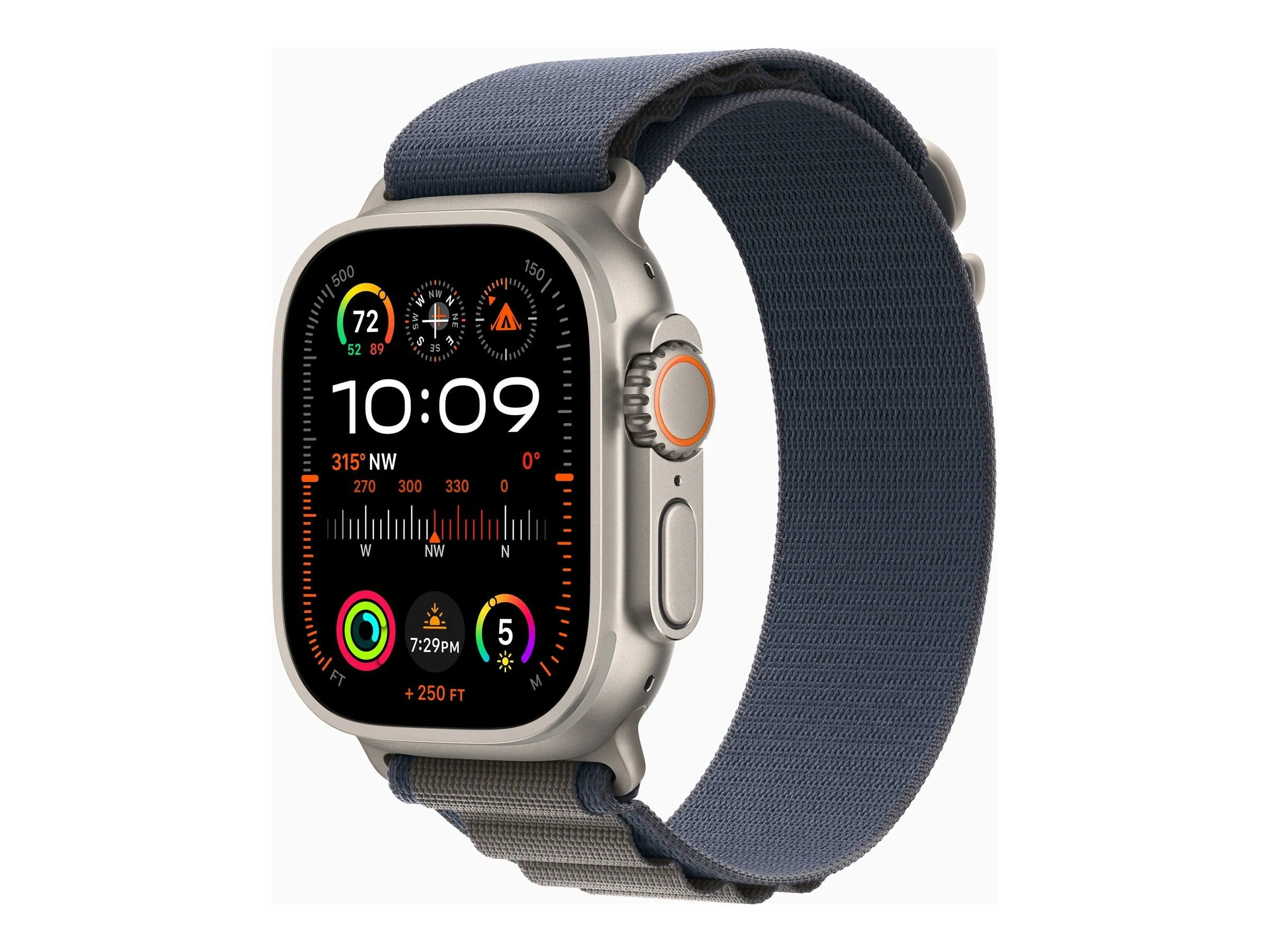 Apple Watch Ultra 2 [GPS   Cellular 49mm] Smartwatch with Rugged Titanium Case & Blue Alpine Loop Medium. (Carbon Neutral)