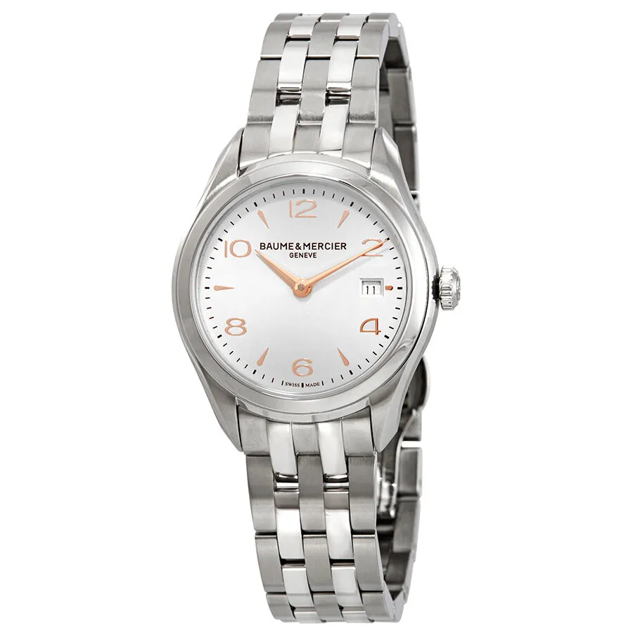 Baume and Mercier Clifton Silver Dial Ladies Watch 10175 A10175