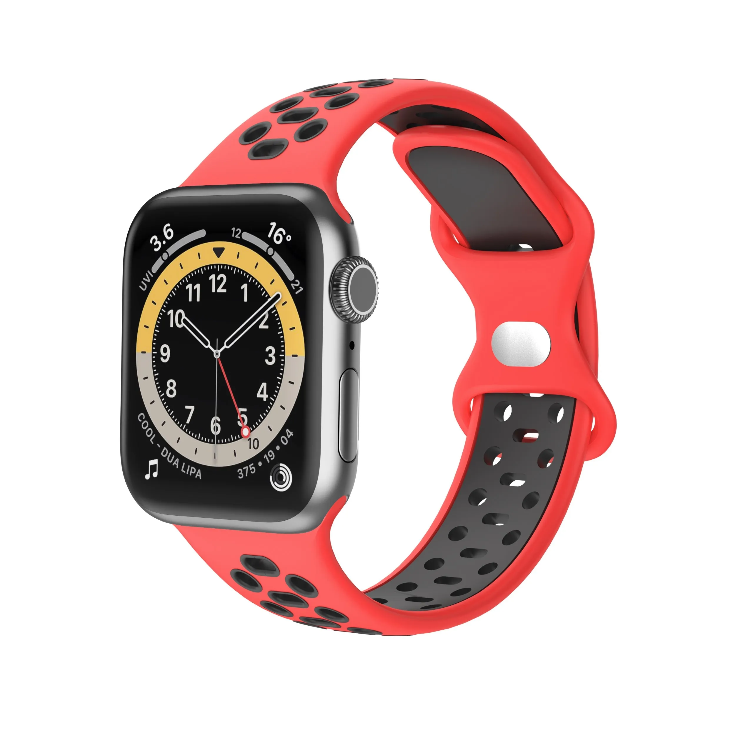 Breathable Silicone Sports Band for Apple Watch 38/40/41mm & 42/44/45mm