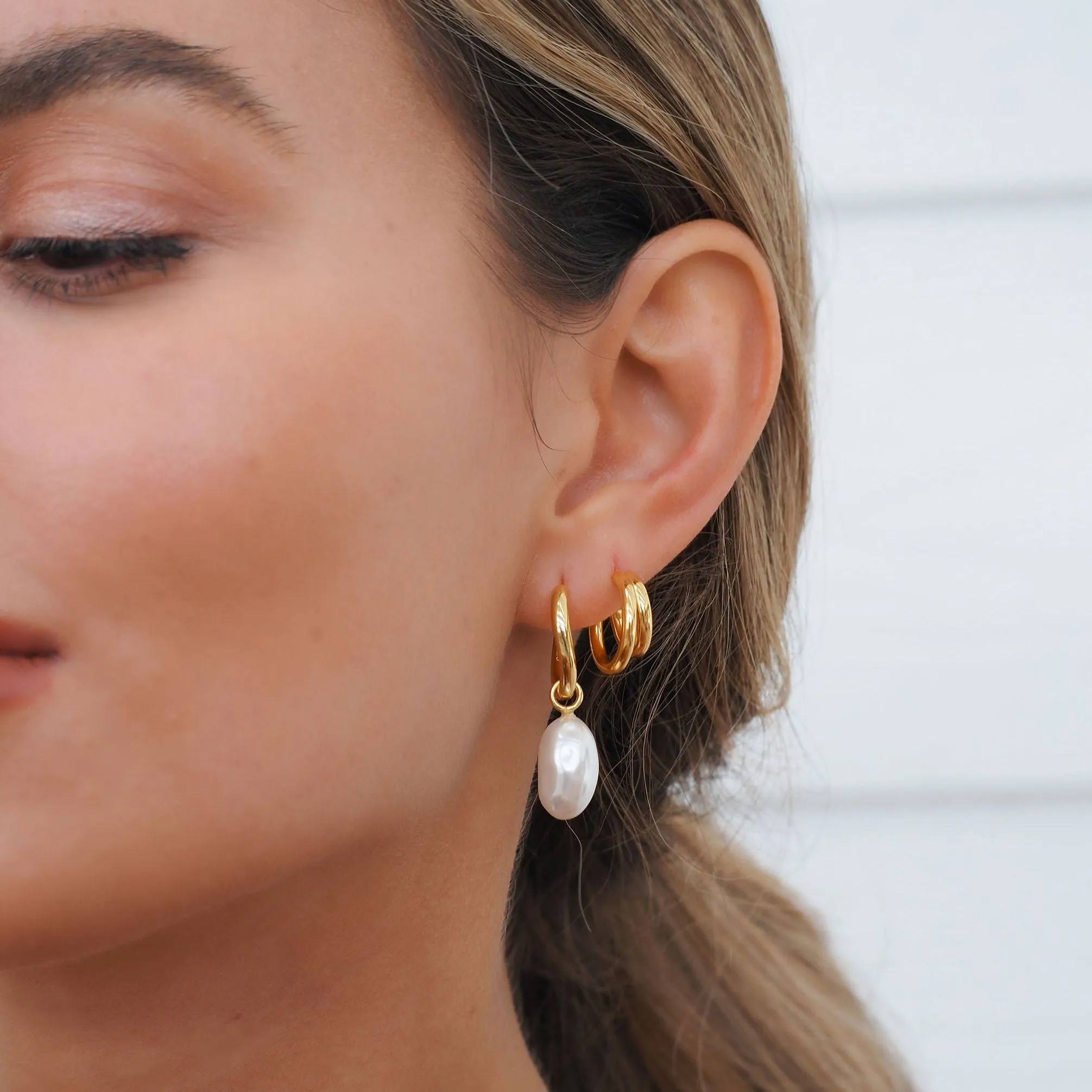 Classic Layered Hoops in Gold