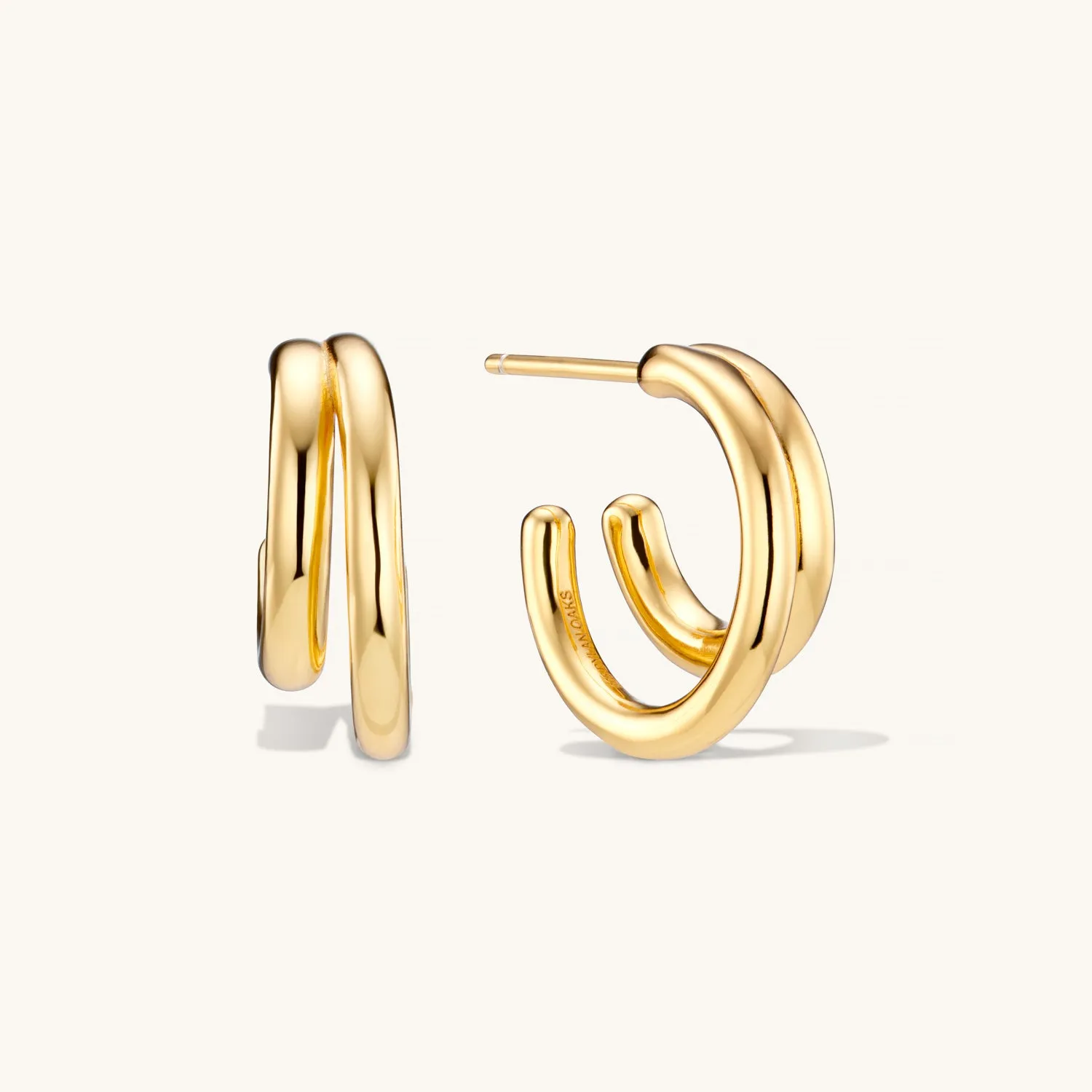 Classic Layered Hoops in Gold