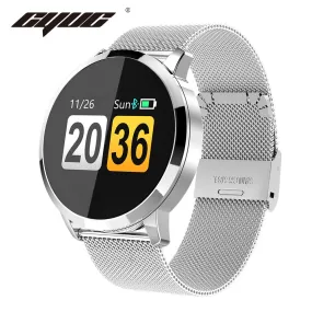 CYUC Q8 Smart Watch OLED Color Screen men Fashion Fitness Tracker Heart Rate Monitor Blood Pressure Oxygen Pedometer Smartwatch