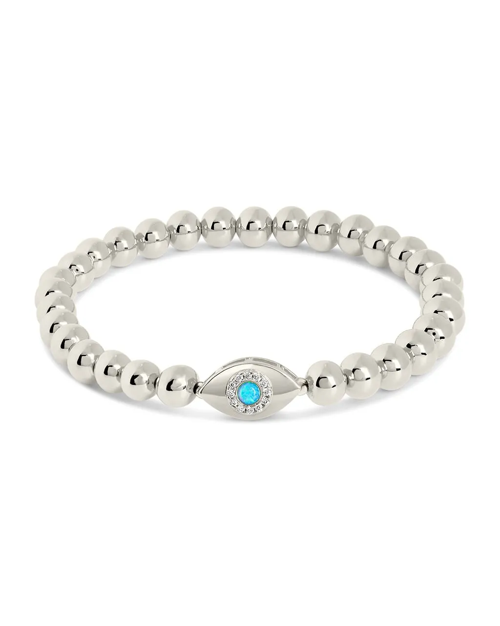 Davey Opal & CZ Evil Eye Beaded Bracelet