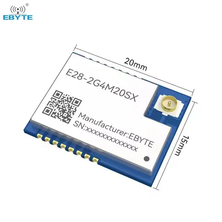 Ebyte E28-2G4M20SX 2.4GHz SX1281 Lora Wireless SPI RF Module BLE 20dbm High Speed Low Power PA LNA FLRC IPEX Antenna