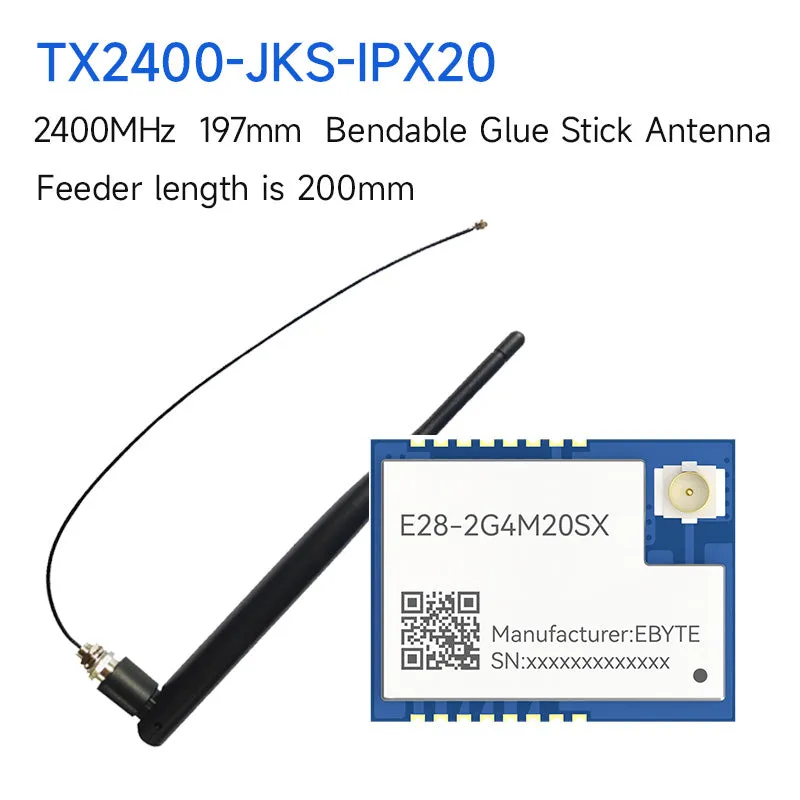 Ebyte E28-2G4M20SX 2.4GHz SX1281 Lora Wireless SPI RF Module BLE 20dbm High Speed Low Power PA LNA FLRC IPEX Antenna