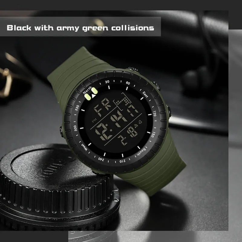 Findtime Mens Digital Watch Waterproof Sports Military Watch Tactical Watches LED Backlight Alarm Stopwatch