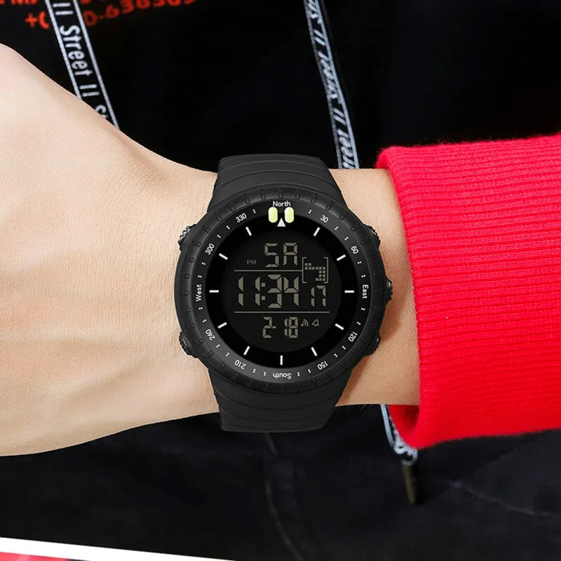 Findtime Mens Digital Watch Waterproof Sports Military Watch Tactical Watches LED Backlight Alarm Stopwatch