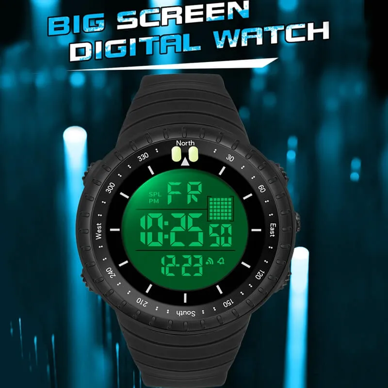 Findtime Mens Digital Watch Waterproof Sports Military Watch Tactical Watches LED Backlight Alarm Stopwatch