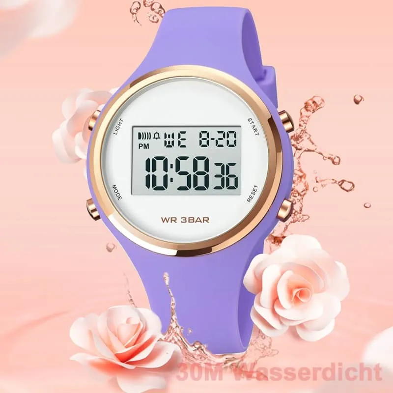 Findtime Outdoor Sport Watches for Women Alarm Clock Waterproof LED Digital Watch