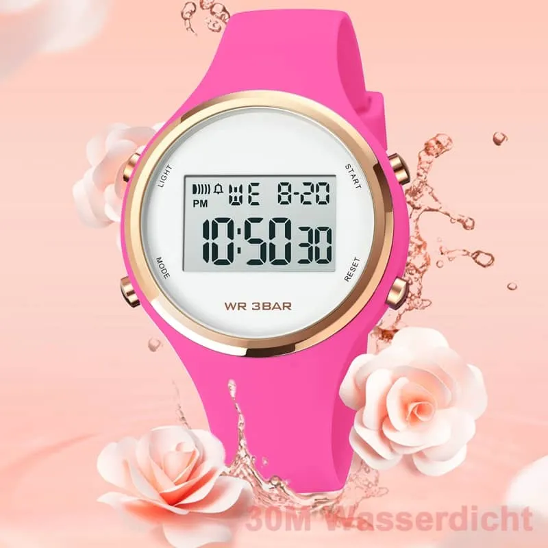 Findtime Outdoor Sport Watches for Women Alarm Clock Waterproof LED Digital Watch