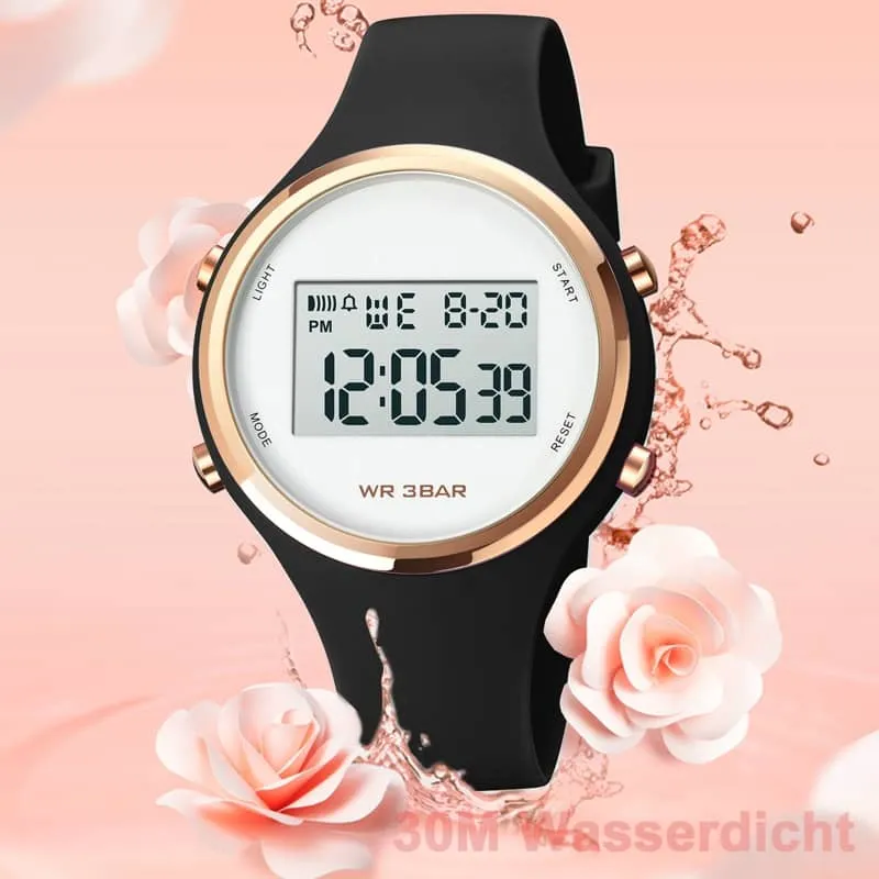 Findtime Outdoor Sport Watches for Women Alarm Clock Waterproof LED Digital Watch