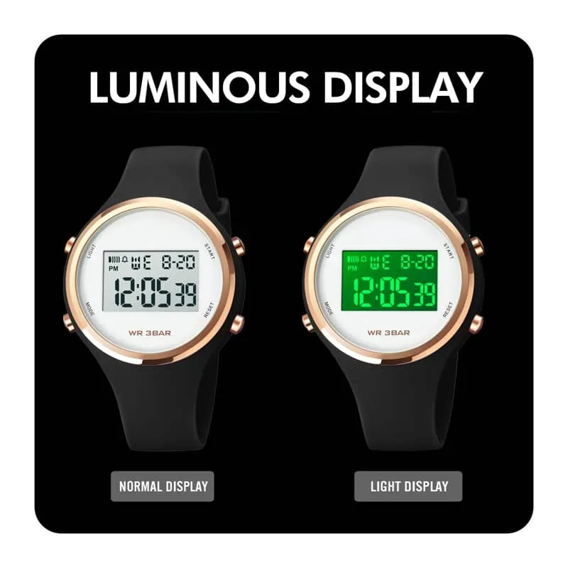 Findtime Outdoor Sport Watches for Women Alarm Clock Waterproof LED Digital Watch