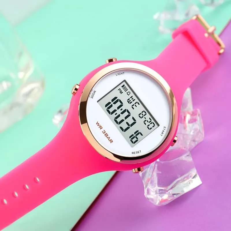 Findtime Outdoor Sport Watches for Women Alarm Clock Waterproof LED Digital Watch