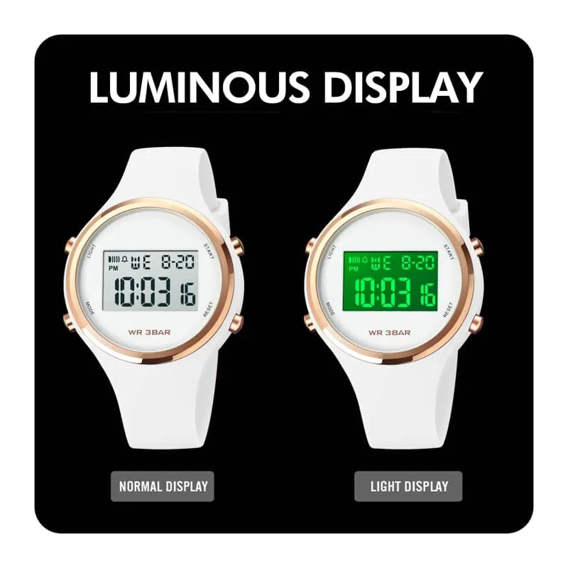 Findtime Outdoor Sport Watches for Women Alarm Clock Waterproof LED Digital Watch