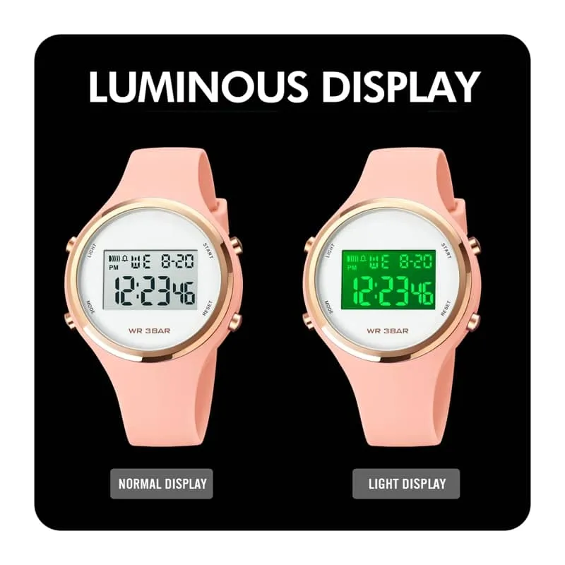 Findtime Outdoor Sport Watches for Women Alarm Clock Waterproof LED Digital Watch