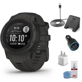 Garmin Instinct 2S - Standard Edition-Graphite With Basic Accessory Kit