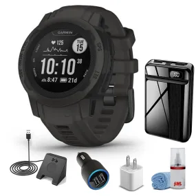 Garmin Instinct 2S - Standard Edition-Graphite With Pro Accessory Kit