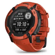 Garmin Instinct 2X Solar, Rugged GPS Smartwatch, (Flame Red)