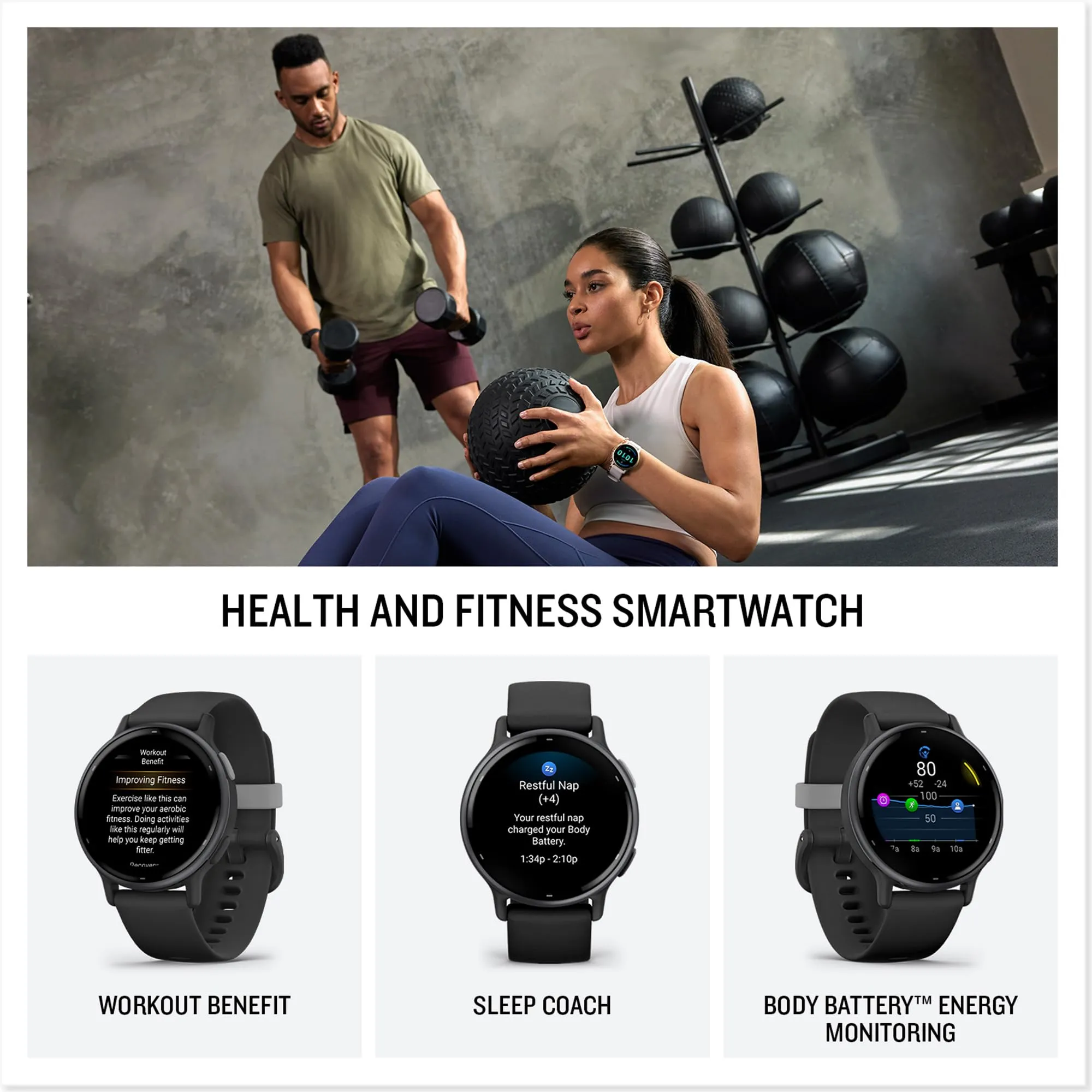 Garmin vívoactive 5, Health and Fitness GPS Smartwatch (Orchid)