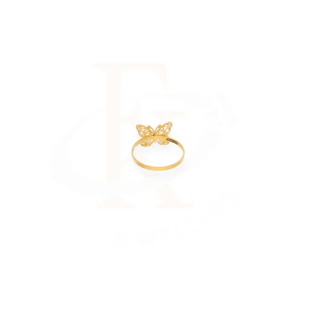 Gold Butterfly Ring 21KT - FKJRN21KM8116