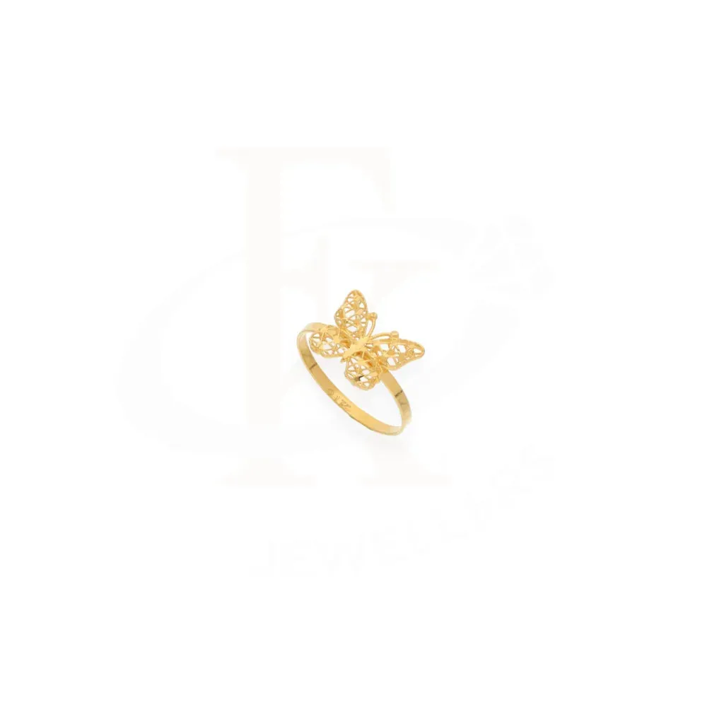 Gold Butterfly Ring 21KT - FKJRN21KM8116