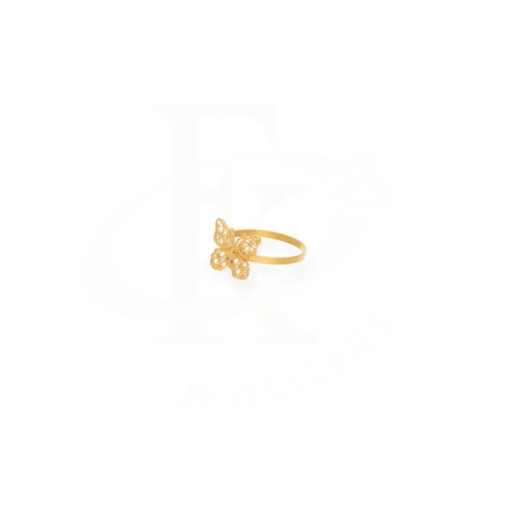 Gold Butterfly Ring 21KT - FKJRN21KM8116