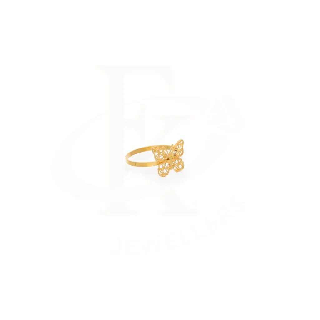 Gold Butterfly Ring 21KT - FKJRN21KM8116