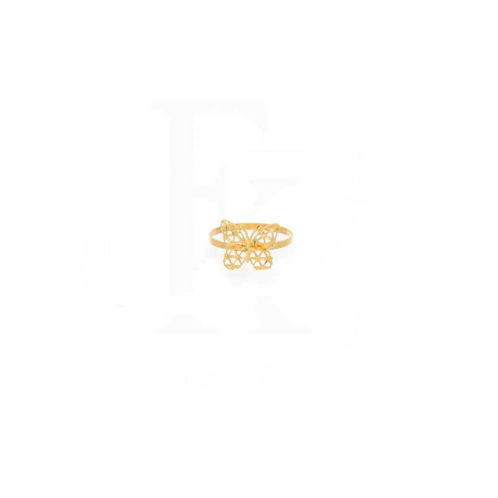 Gold Butterfly Ring 21KT - FKJRN21KM8116