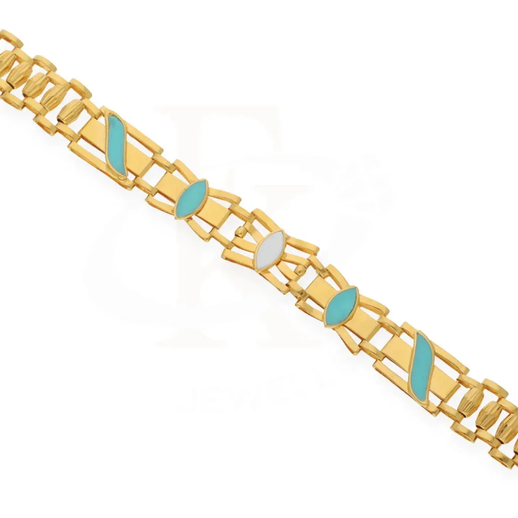 Gold Classic Bracelet 21KT - FKJBRL21KM8160