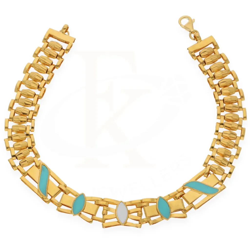 Gold Classic Bracelet 21KT - FKJBRL21KM8160