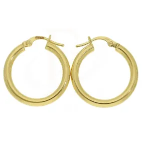 Gold Classic Style Hoop Earrings 18KT - FKJERN18K1791