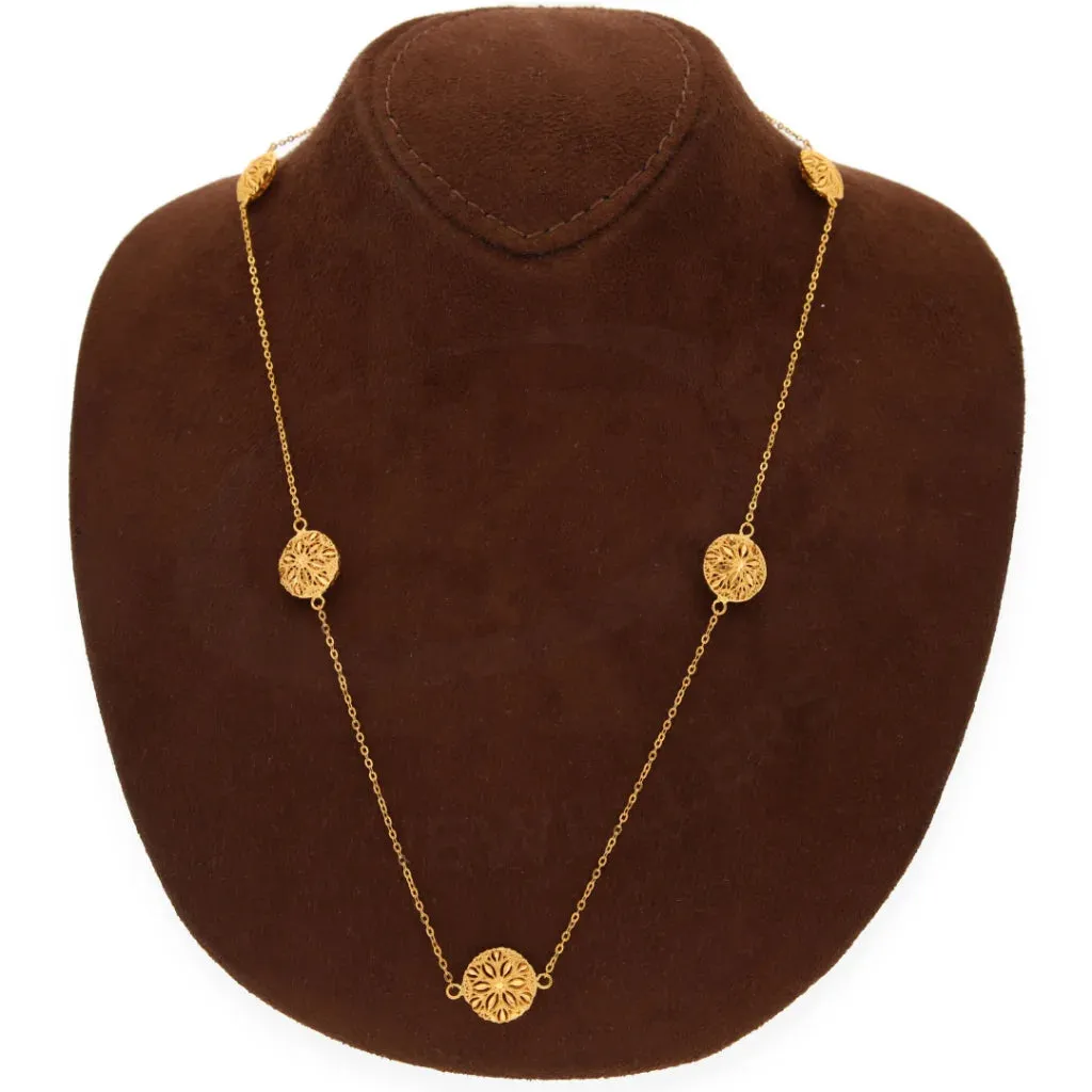 Gold Classy Necklace 21KT - FKJNKL21KM8187