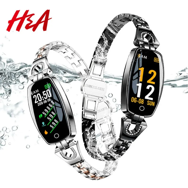 H&A H8 Fitness Bracelet Sport Smart Watch 2019 Waterproof Heart Rate Monitoring Bluetooth For iOS Android Smartwatch Women Gift