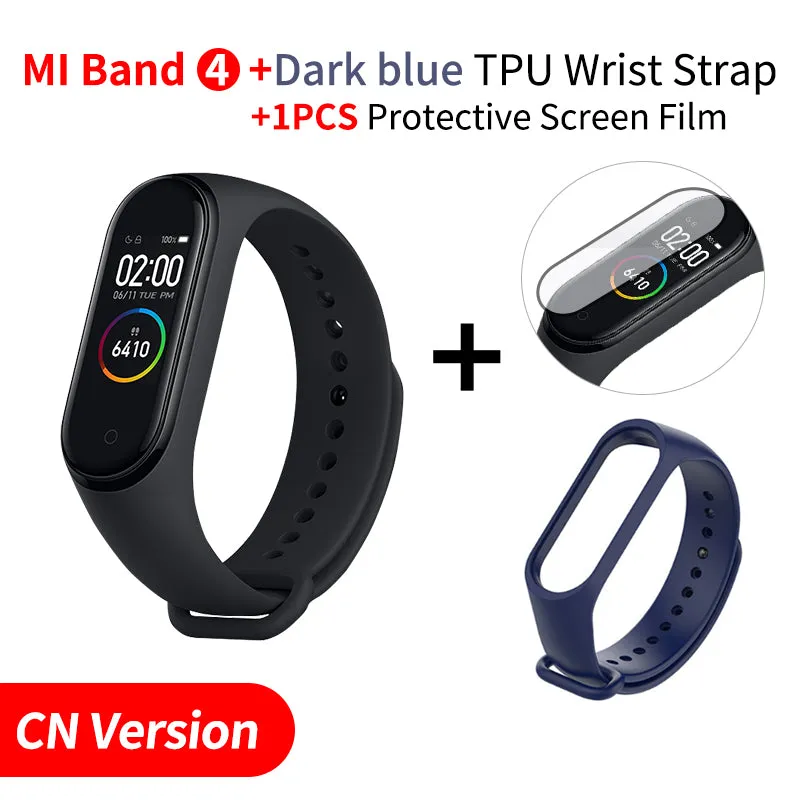 In Stock Original Xiaomi Mi Band 4 Smart Miband 3 Color Screen Bracelet Heart Rate Fitness Music Bluetooth 50M Waterproof Band4