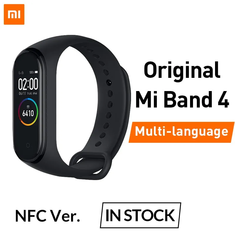 In Stock Original Xiaomi Mi Band 4 Smart Miband 3 Color Screen Bracelet Heart Rate Fitness Music Bluetooth 50M Waterproof Band4