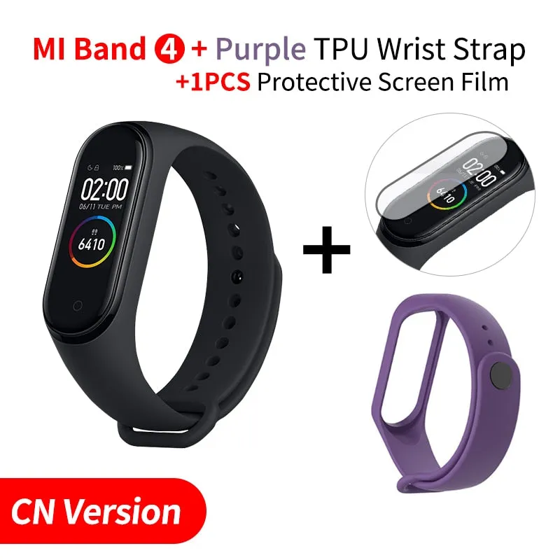 In Stock Original Xiaomi Mi Band 4 Smart Miband 3 Color Screen Bracelet Heart Rate Fitness Music Bluetooth 50M Waterproof Band4