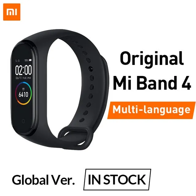 In Stock Original Xiaomi Mi Band 4 Smart Miband 3 Color Screen Bracelet Heart Rate Fitness Music Bluetooth 50M Waterproof Band4