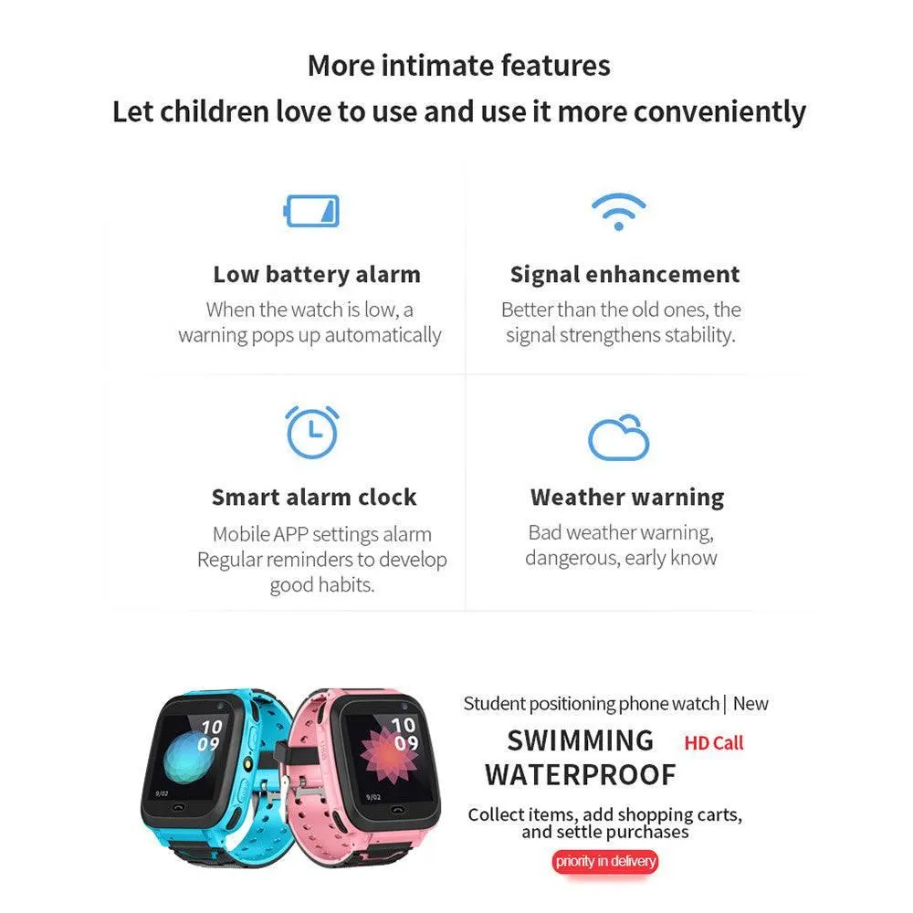 Kid Smart Watch GPS Tracker IP67 Waterproof