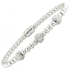 Lau International Diamond 3 Half Circle Ball Bracelet