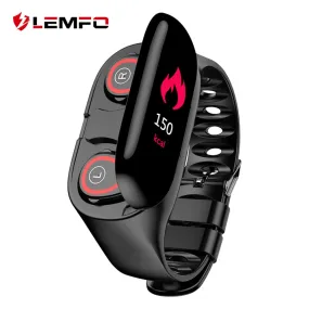 LEMFO M1 Newest AI Smart Watch With Bluetooth Earphone Heart Rate Monitor Smart Wristband Long Time Standby Sport Watch Men